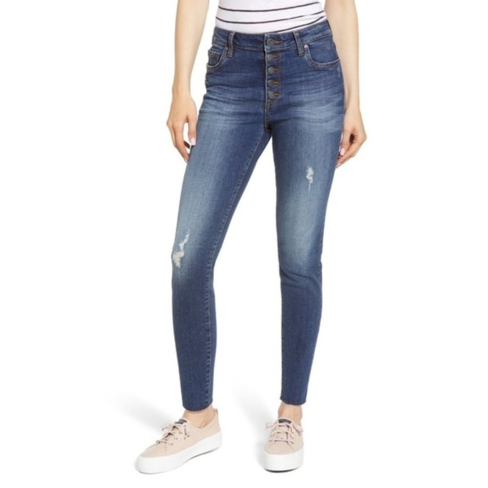 KUT From The Kloth Donna Fab Ab High Rise Ankle Skinny Jean 00/28 NWT